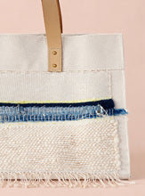 Load image into Gallery viewer, Large Canvas Tote x Fiber Art 'DENIM'
