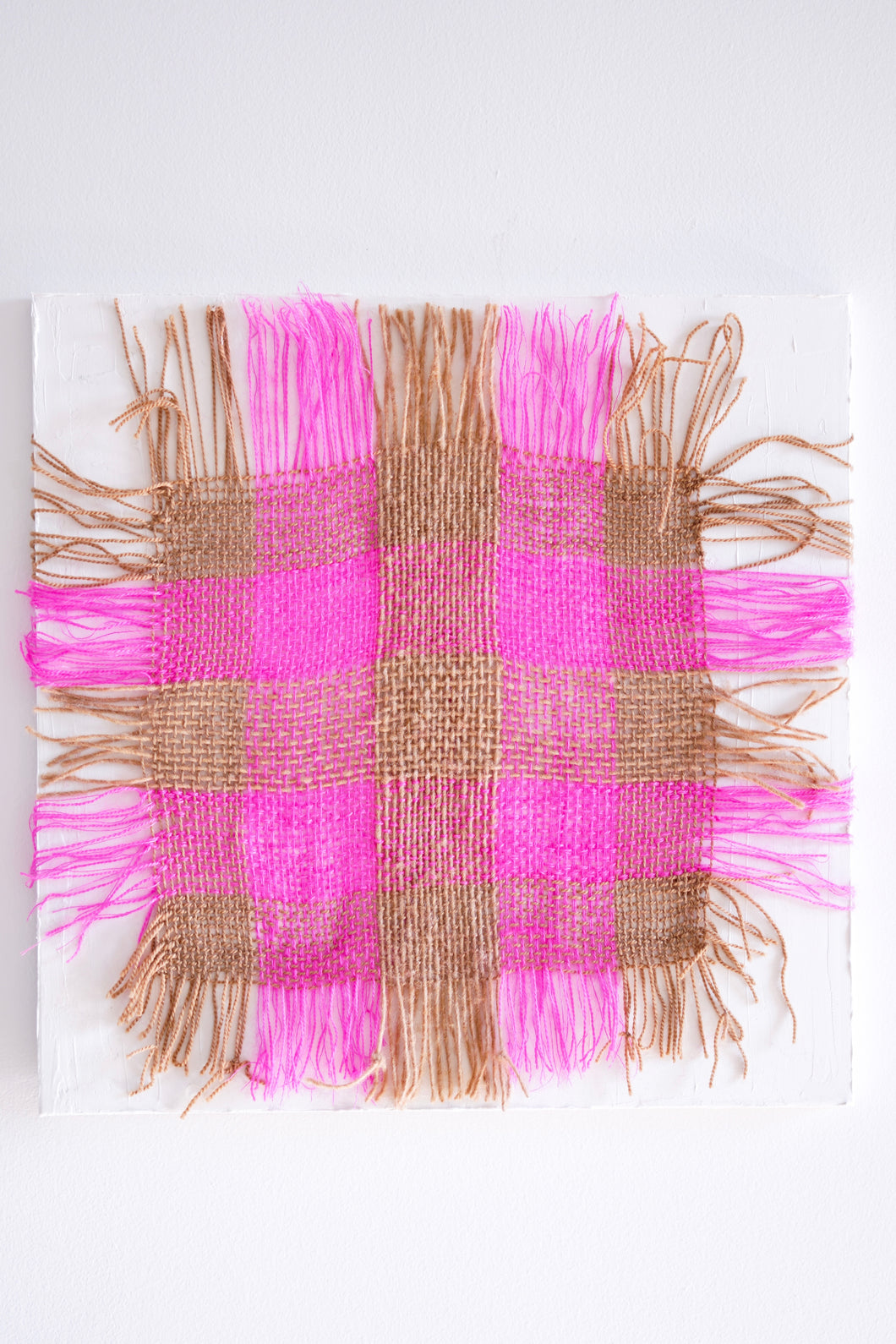 Canvas x Fiber Art - NEON PLAID -