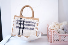 Load image into Gallery viewer, Jute Tote x Fiber Art 'GATHER'
