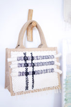Load image into Gallery viewer, Jute Tote x Fiber Art 'GATHER'
