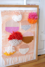 Load image into Gallery viewer, Framed Woven Fiber Art - blossoms -
