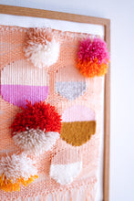 Load image into Gallery viewer, Framed Woven Fiber Art - blossoms -
