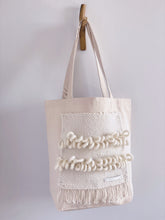 Load image into Gallery viewer, Canvas Tote Bag x Fiber Art &#39;LINE UP&#39;
