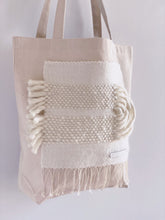 Load image into Gallery viewer, Canvas Tote Bag x Fiber Art &#39;RAINBOW&#39;
