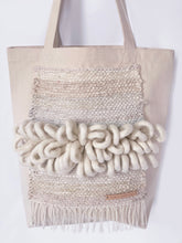 Load image into Gallery viewer, Canvas Tote Bag x Fiber Art &#39;LOOPS&#39;
