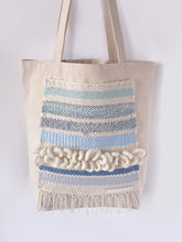 Load image into Gallery viewer, Canvas Tote Bag x Fiber Art &#39;LINE UP&#39;
